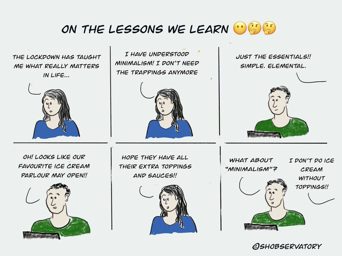 on the lessons we learn